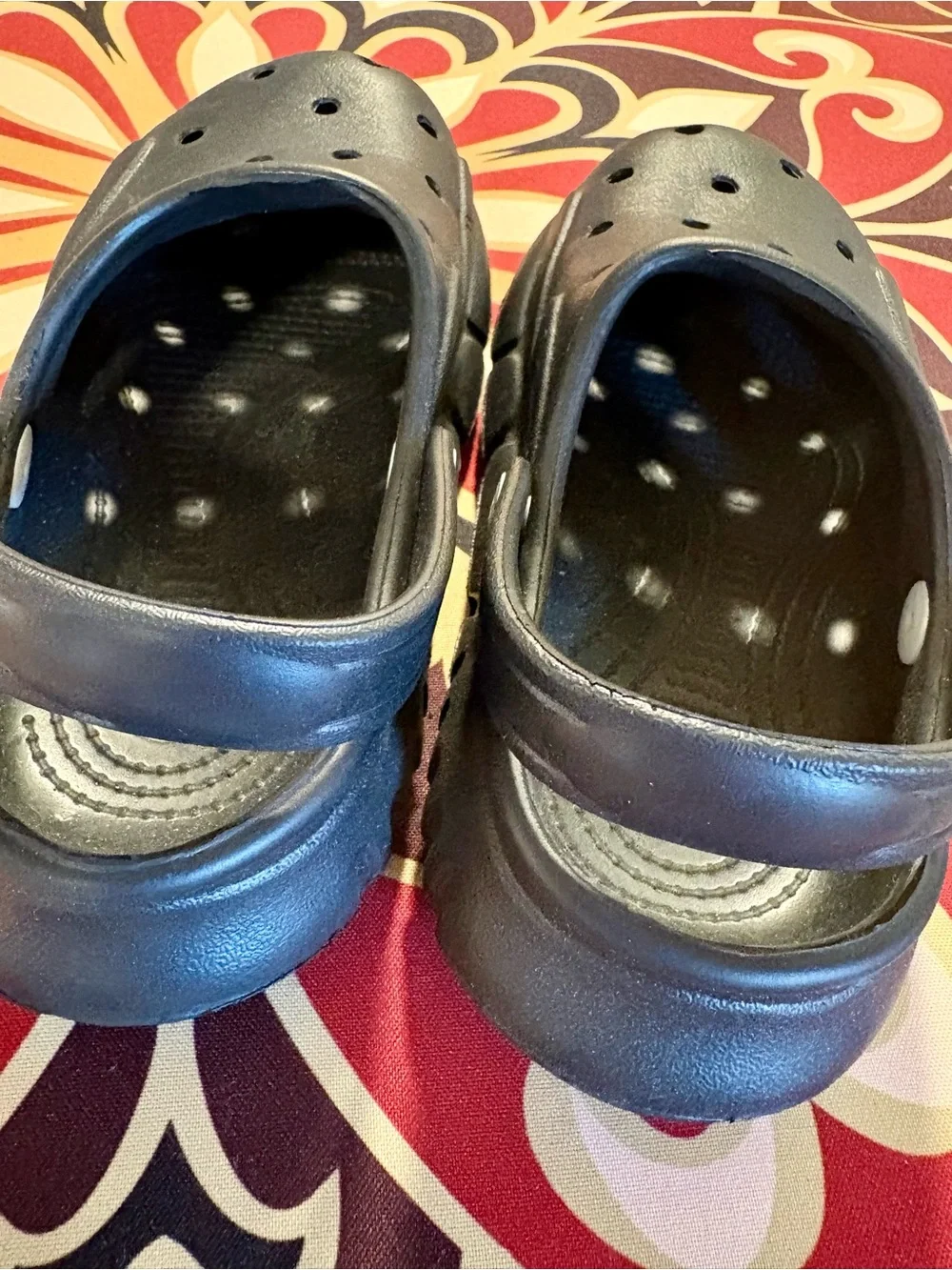 Kids Navy Blue Slip-On Clog Shoes